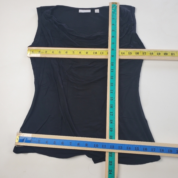NYC Womens Sleeveless Draped Neck Blouse Small - Picture 10 of 10